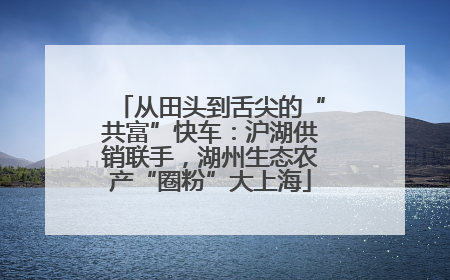 从田头到舌尖的“共富”快车：沪湖供销联手，湖州生态农产“圈粉”大上海